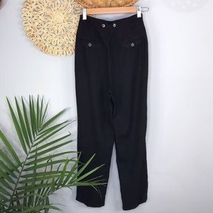 Vintage 80s 90s 100% Silk High Waisted Trousers XS